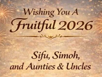 2026 New Year wishes and gratitude for Sifu and Simoh from the Senior CSP Students